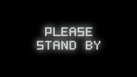 Please stand by text 4K Glitch Stock Footage 335763137