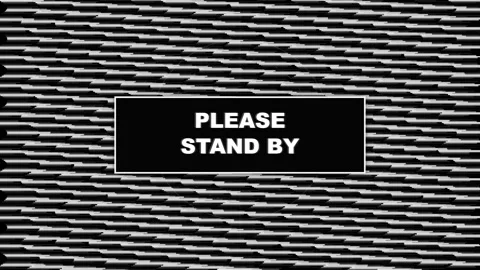 Please stand by text motion on Abstract Background Stock Footage 335763138