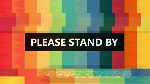 Please stand by warning notification sign for technical difficulties Stock Footage 328236388