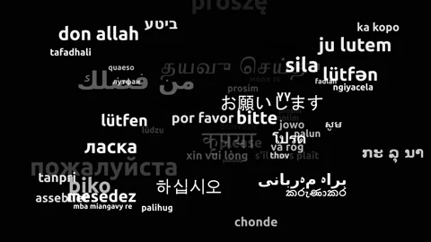 Please Translated in 59 Worldwide Languages Endless Looping 3d Zooming Wordcl Video stock 145200578