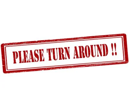 Please turn around Stock Illustration
