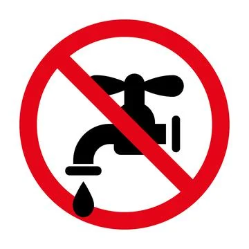 Please turn off the taps. 스톡 일러스트