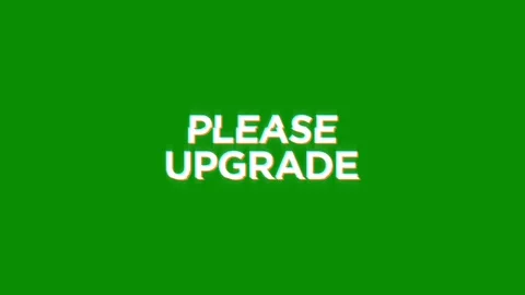Please upgrade text animated word with retro glitch effect green background Видео 313461241
