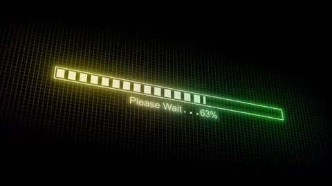 Please Wait Loading Bar Animation, Abstract Glowing Loading Animation for S.. Stock Footage 310649003