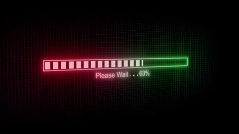 Please Wait Loading Bar Animation, Abstract Glowing Loading Animation for S.. 스톡 동영상 310649014