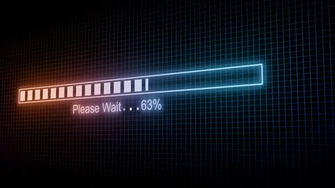 Please Wait Loading Bar Animation, Abstract Glowing Loading Animation for S.. 스톡 동영상 310649035
