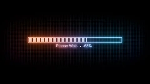 Please Wait Loading Bar Animation, Abstract Glowing Loading Animation for S.. 스톡 동영상 310649046