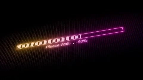 Please Wait Loading Bar Animation, Abstract Glowing Loading Animation for S.. 스톡 동영상 310649047