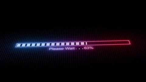 Please Wait Loading Bar Animation, Abstract Glowing Loading Animation for S.. 스톡 동영상 310649063