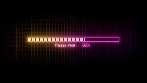 Please Wait Loading Bar Animation, Abstract Glowing Loading Animation for S.. 스톡 동영상 310649070