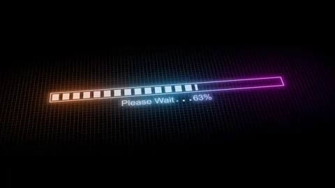 Please Wait Loading Bar Animation, Abstract Glowing Loading Animation for S.. 스톡 동영상 310649085