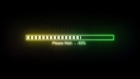 Please Wait Loading Bar Animation, Abstract Glowing Loading Animation for S.. 스톡 동영상 310649100