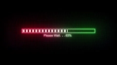 Please Wait Loading Bar Animation, Abstract Glowing Loading Animation for S.. 스톡 동영상 310649182