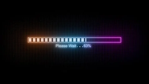 Please Wait Loading Bar Animation, Abstract Glowing Loading Animation for S.. 스톡 동영상 310649186