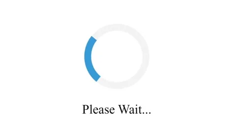 Please Wait Loading Throbber Circle on Device Screen Digital Display 스톡 동영상 153702236