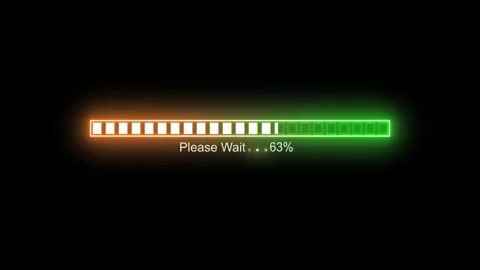 Please Wait Minimal Neon Glowing Loading Bar Animation for Clean Futuristic.. 스톡 동영상 310649007