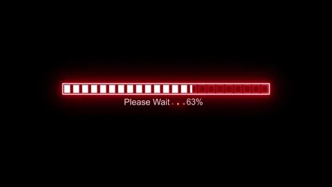 Please Wait Minimal Neon Glowing Loading Bar Animation for Clean Futuristic.. 스톡 동영상 310649803
