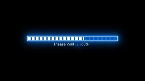 Please Wait Minimal Neon Glowing Loading Bar Animation for Clean Futuristic.. 스톡 동영상 310649809
