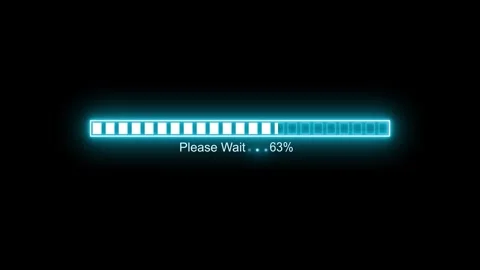 Please Wait Minimal Neon Glowing Loading Bar Animation for Clean Futuristic.. 스톡 동영상 310649816