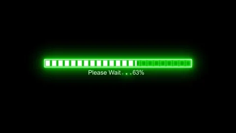 Please Wait Minimal Neon Glowing Loading Bar Animation for Clean Futuristic.. 스톡 동영상 310649822