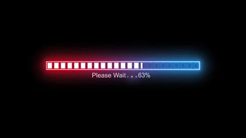 Please Wait Minimal Neon Glowing Loading Bar Animation for Clean Futuristic.. 스톡 동영상 310649856