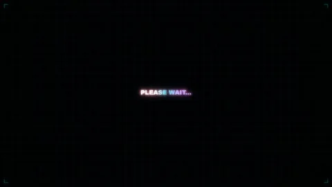 Please Wait Progress Text Animation 4K Stock Footage 348228155
