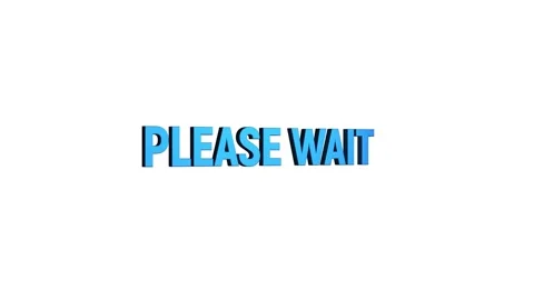 Please wait text 3D word rotation animation video effect for trailer title Stock Footage 313715910