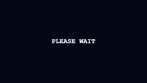 Please Wait Text Displayed on a Minimalist Screen for User Interface Vídeo Stock 346332767