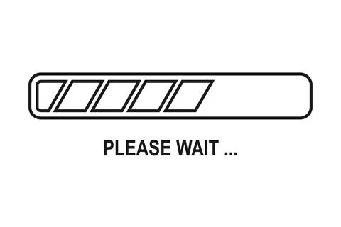 Please Wait Vector Illustrazione stock