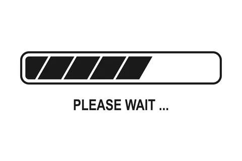 Please Wait Vector Illustrazione stock