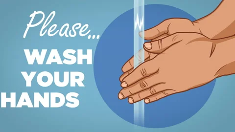 Please Wash Your Hands Animation Stock Footage 137235375