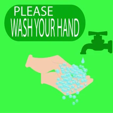 Please Wash your hands mandatory sign,Hand sanitizer,vector hand sanitizer sy Stock Illustration