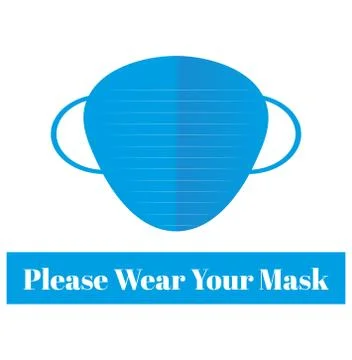 Please wear your mask vector Illustration on a white background Stock Illustration