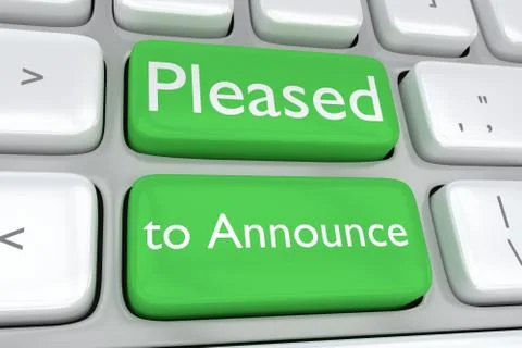 Pleased to Announce concept Stock Illustration