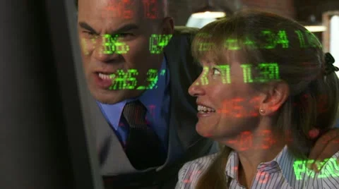 Pleased Traders Stock Footage 22789355