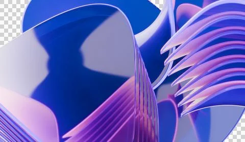 Pleasing 3d render of abstract iridescent glass background made with 3d sof.. Stock Illustration