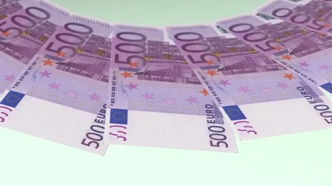 Pleasing Looping Design 500 Euro Curency of Austria Stock Footage 302596986