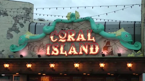 Pleasure beach sign Stock Footage 46597467