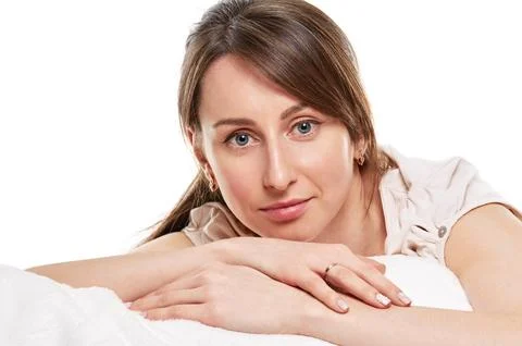 Pleasure in the bed Stock Photos