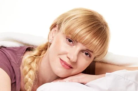 Pleasure in the bed Foto stock