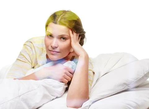 Pleasure in the bed Stock Photos