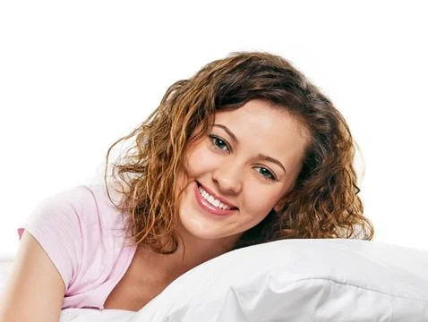 Pleasure in the bed Stock Photos