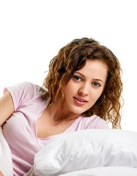 Pleasure in the bed Stock Photos