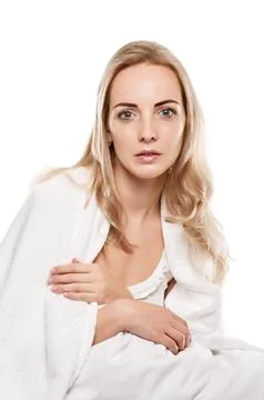 Pleasure in the bed Stock Photos