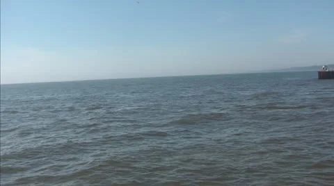 Pleasure Boat Passing Viewer Stock Footage 11200294