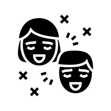 Pleasure relationship glyph icon vector illustration Stock Illustration