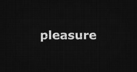 PLEASURE text on board Stock Illustration