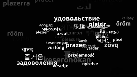 Pleasure Translated in 60 Worldwide Languages Endless Looping 3d Zooming Word Stock-Footage 145200714