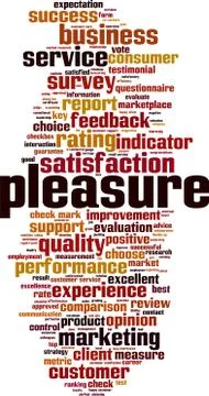 Pleasure word cloud Stock Illustration