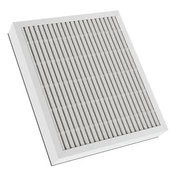 Pleated air filter for air purifier, replacement filter element. 3D rendering Stock Illustration